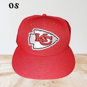 Men's New Era x Felt Red Kansas City Chiefs 59FIFTY One Size
